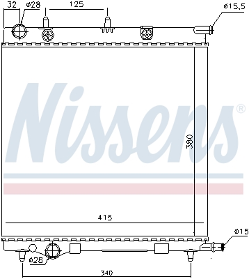 Radiateur de refroidissement NISSENS 694001 (X1)