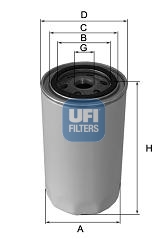 Filtre à huile moteur filtre à huile pétrole-Filtre UFI 23.124.00