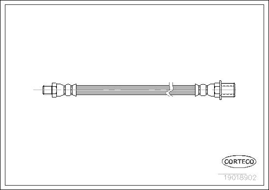 Flexible de frein CORTECO 19018902 (X1)