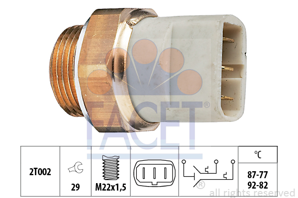 Interrupteur de temperature, ventilateur de radiateur FACET 7.5626 (X1)