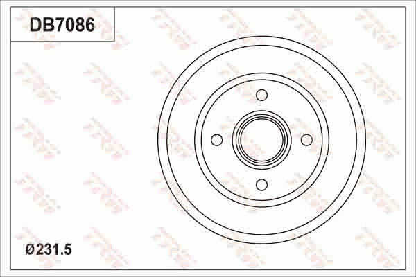 Tambour de frein arriere TRW DB7086 (X1)