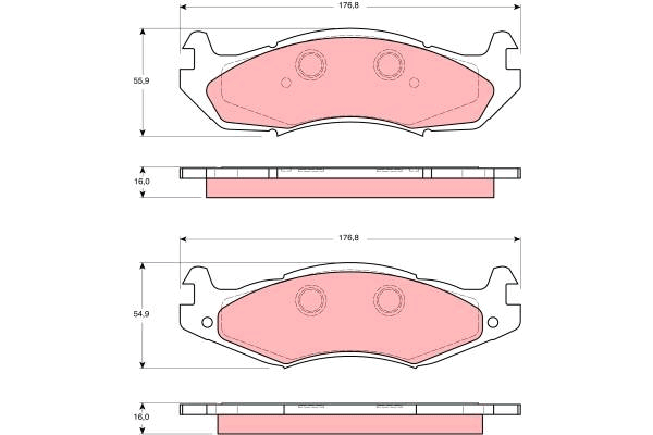 Plaquettes de frein TRW GDB1207 (Jeu de 4)
