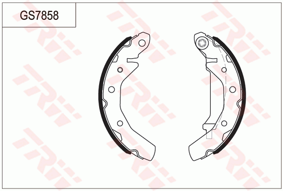 kit de frein arrière simple ou prémonté TRW GS7858 (Jeu de 4)