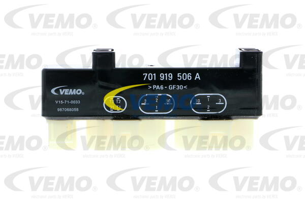 Relais, chasse du ventilateur de radiateur VEMO V15-71-0033 (X1)