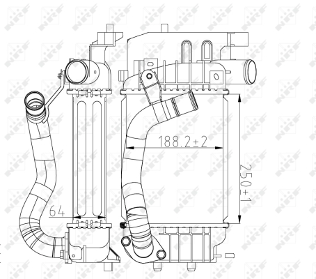 Intercooler radiateur de turbo NRF 30785 (X1)