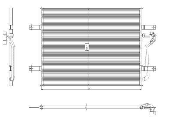 Condenseur / Radiateur de climatisation NRF 350444 (X1)