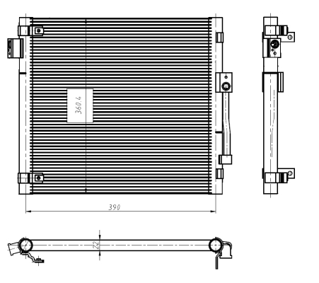 Condenseur / Radiateur de climatisation NRF 350447 (X1)