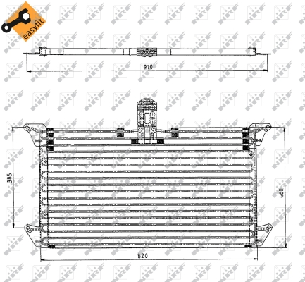 Condenseur / Radiateur de climatisation NRF 35061 (X1)