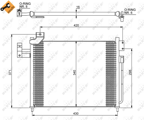 Condenseur / Radiateur de climatisation NRF 35460 (X1)