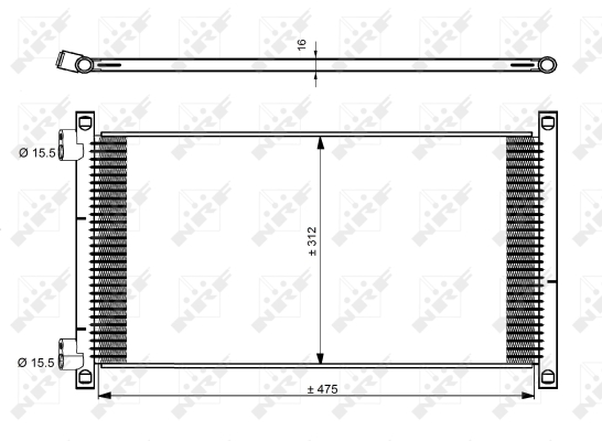 Condenseur / Radiateur de climatisation NRF 35490 (X1)