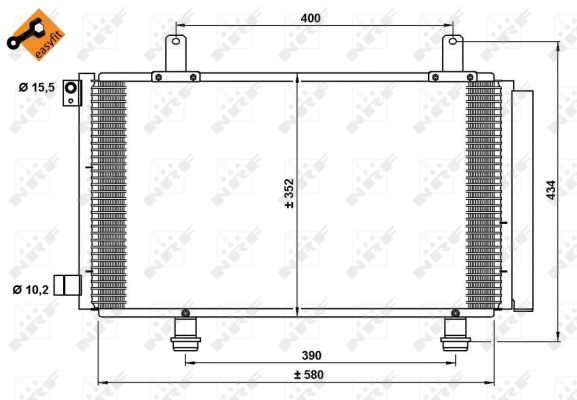 Condenseur / Radiateur de climatisation NRF 35782 (X1)
