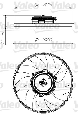 Ventilateur de radiateur VALEO 696027 (X1)