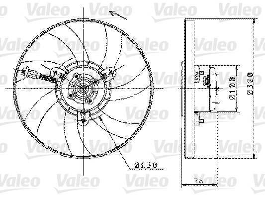 Ventilateur de radiateur VALEO 698358 (X1)
