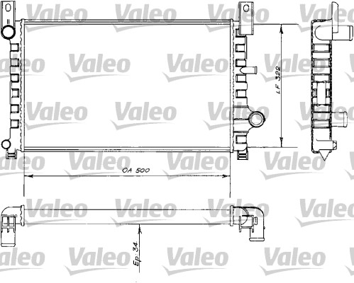Radiateur de refroidissement VALEO 730484 (X1)