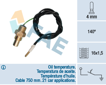 Capteur, température d'huile FAE 35230 (X1)