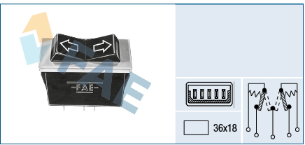 Interrupteur, leve-vitre FAE 62540 (X1)