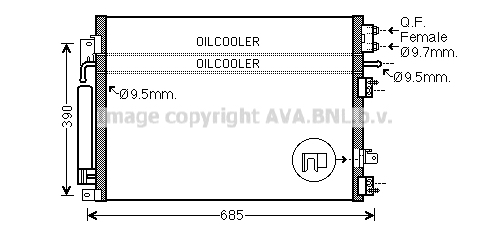 Condenseur / Radiateur de climatisation AVA QUALITY COOLING CR5123D (X1)