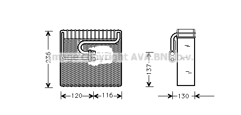 Evaporateur AVA QUALITY COOLING DWV035 (X1)
