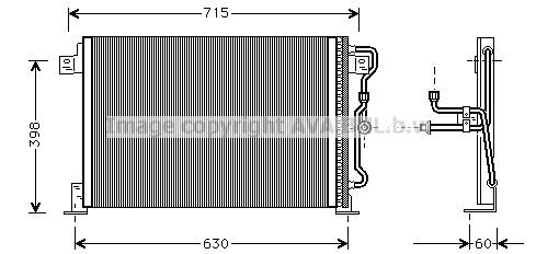 Condenseur / Radiateur de climatisation AVA QUALITY COOLING JE5019 (X1)