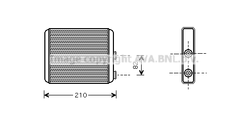 Radiateur de chauffage AVA QUALITY COOLING OLA6353 (X1)