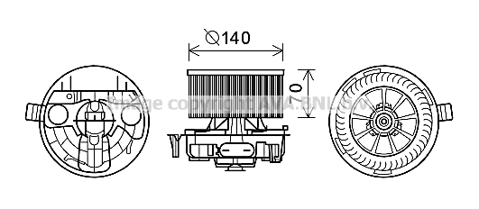 Moteur de ventilateur de chauffage AVA QUALITY COOLING RT8574 (X1)