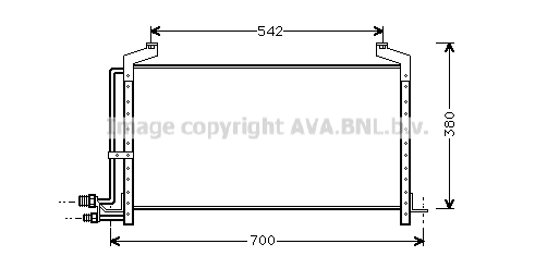 Condenseur / Radiateur de climatisation AVA QUALITY COOLING SB5031 (X1)