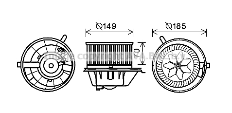 Moteur de ventilateur de chauffage AVA QUALITY COOLING VN8337 (X1)