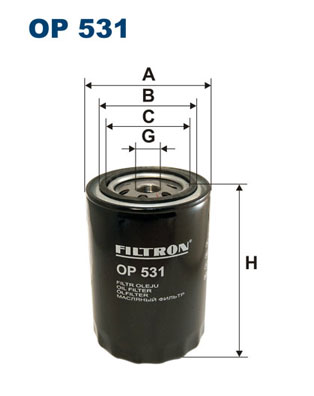 Filtre a  huile FILTRON OP 531 (X1)