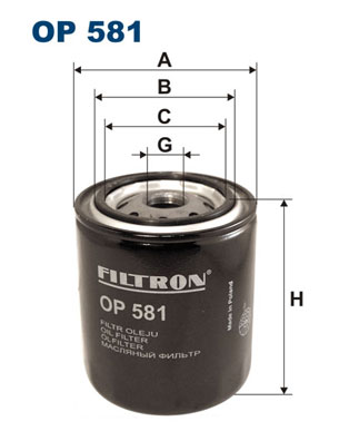 Filtre a  huile FILTRON OP 581 (X1)