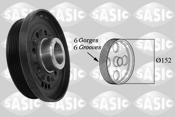 Poulie damper/vilebrequin SASIC 2156090 (X1)