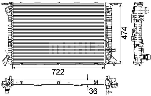 Radiateur de refroidissement MAHLE CR 912 000P (X1)