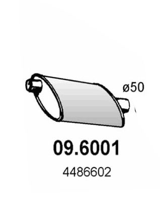 Silencieux central ASSO 09.6001 (X1)
