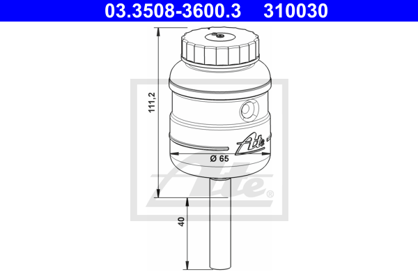 Vase d'expansion du liquide de frein ATE 03.3508-3600.3 (X1)