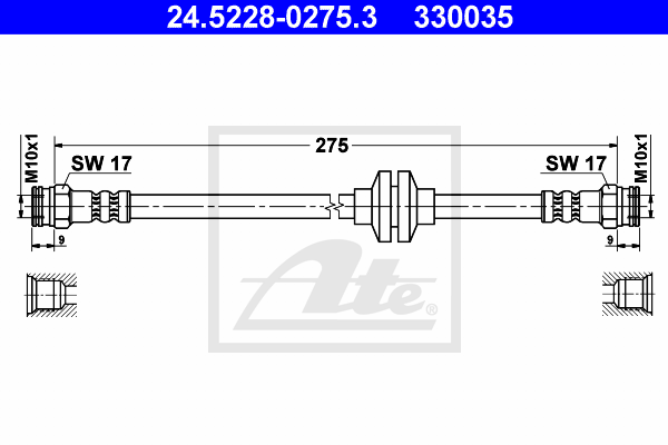 Flexible de frein ATE 24.5228-0275.3 (X1)