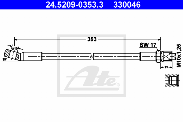 Flexible de frein ATE 24.5209-0353.3 (X1)