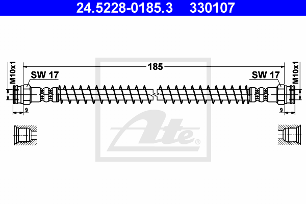 Flexible de frein ATE 24.5228-0185.3 (X1)