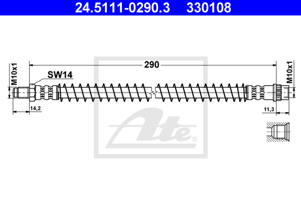 Flexible de frein ATE 24.5111-0290.3 (X1)
