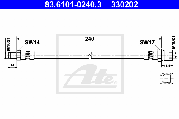 Flexible de frein ATE 83.6101-0240.3 (X1)