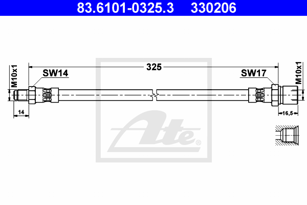Flexible de frein ATE 83.6101-0325.3 (X1)