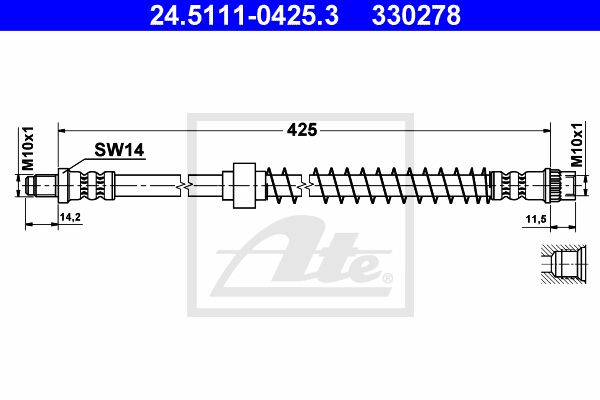 Flexible de frein ATE 24.5111-0425.3 (X1)