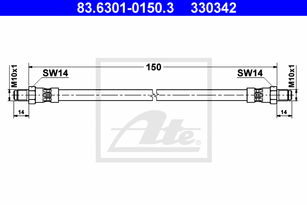 Flexible de frein ATE 83.6301-0150.3 (X1)