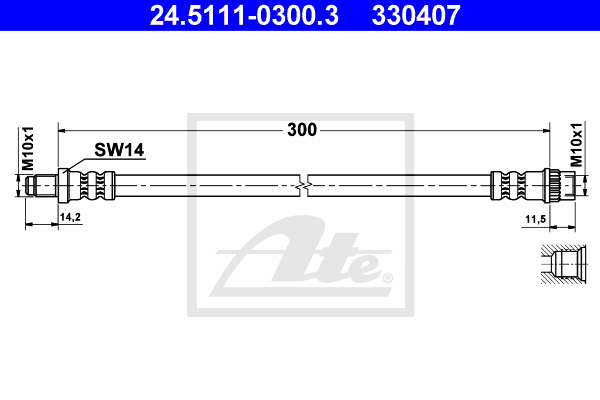 Flexible de frein ATE 24.5111-0300.3 (X1)