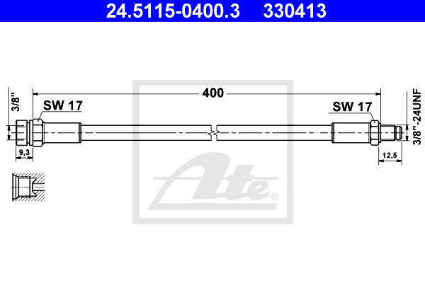 Flexible de frein ATE 24.5115-0400.3 (X1)