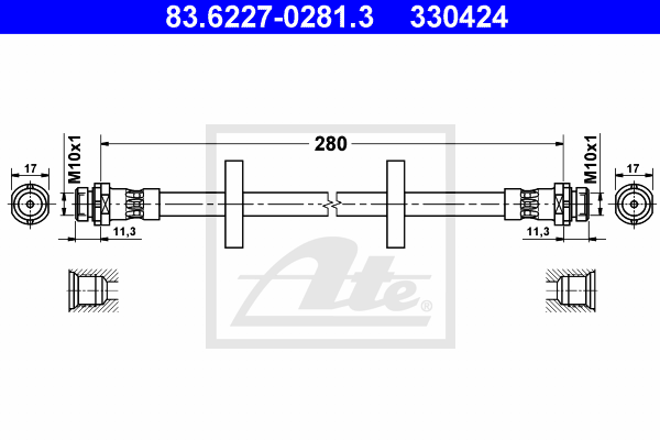 Flexible de frein ATE 83.6227-0281.3 (X1)