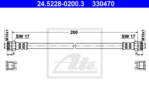 Flexible de frein ATE 24.5228-0200.3 (X1)