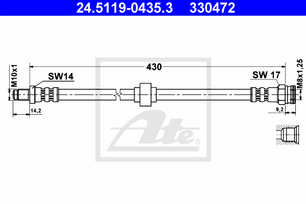 Flexible de frein ATE 24.5119-0435.3 (X1)