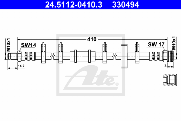 Flexible de frein ATE 24.5112-0410.3 (X1)