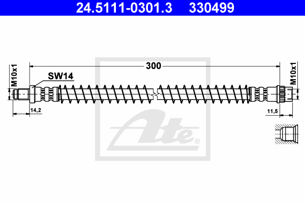 Flexible de frein ATE 24.5111-0301.3 (X1)
