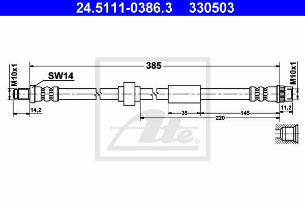 Flexible de frein ATE 24.5111-0386.3 (X1)