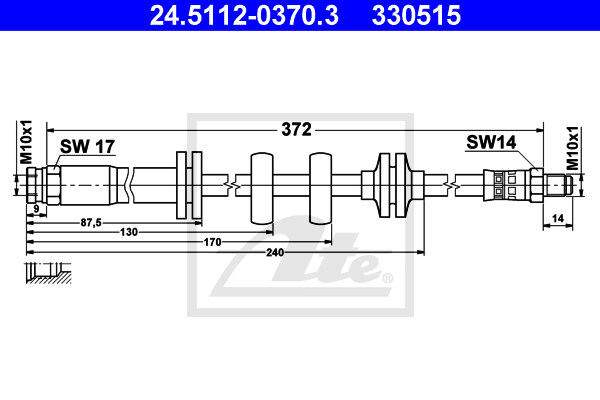 Flexible de frein ATE 24.5112-0370.3 (X1)